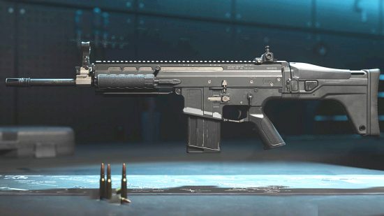 Best Warzone 2 battle rifles - the TAQ-V rifle in the armoury