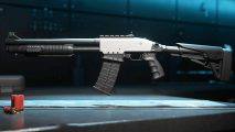 Best Warzone 2 Bryson 890 loadout: side view of the mag-fed pump-action shotgun with no attachments in the Gunsmith menu