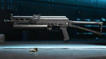 Best Warzone 2 Minibak loadout: side view of the SMG in the Gunsmith menu