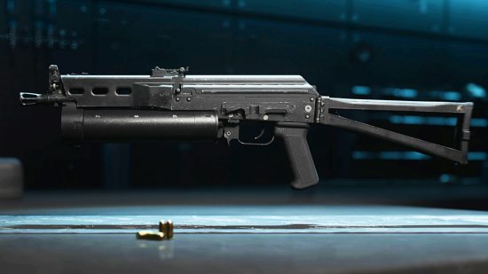 Best Warzone 2 Minibak loadout: side view of the SMG in the Gunsmith menu