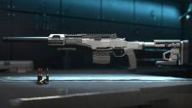 Best Warzone 2 SA-B 50 loadout - the SA-B 50 rifle in the armoury.