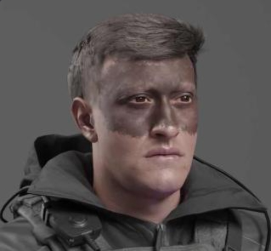 Call of Duty: Modern Warfare 2 Datamine Tam Hayalet Yüzü sunuyor: Modern Warfare 2'den bir operatör, tam bir hayalet yüz açıklamasını gösteriyor