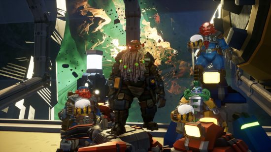 Игри като Left 4 Dead и Payday 2: Група междугалактични джуджета позират за камерата, докато стоят на астероид