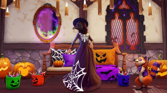 Disney Dreamlight Valley golden potato code: The marketing image featuring halloween items, with the golden potato code highlighted