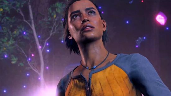 Far Cry 6 expansion Lost Between Worlds release date: Dani is shrouded with mysterious magenta light in the darkened forest