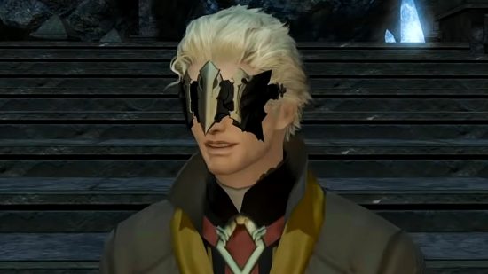 FFXIV VR mod releases - Nero tol Scaeva wearing a mask covering his eyes