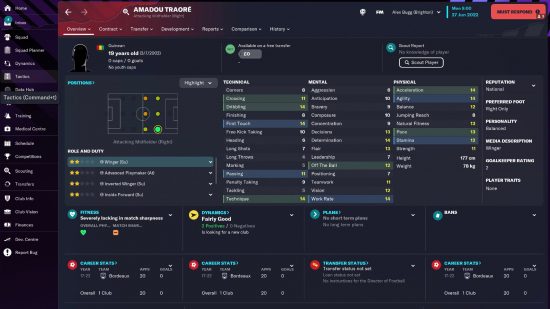The best FM23 free agents: Traore