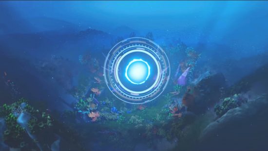 Fortnite Chapter 4 Season 1 release date - the Zero Point is currently underwater near some corals.