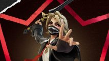 Fortnite Crew pack brings a vampire hunter to the battle royale. This image shows Joni the Red with a sword.