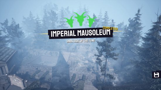 Goat Simulator 3 Imperial Mausoleum quest: Quest complete screen