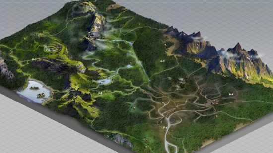 Hogwarts Legacy map: a segment of a map render as seen in a Youtube showcase
