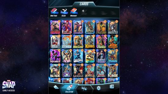 Marvel Snap tier list: The collection in-game