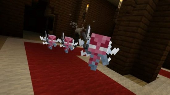 Minecraft mob Vex gets a new look in the weekly snapshot. This image shows the pink variant of the Vex. 