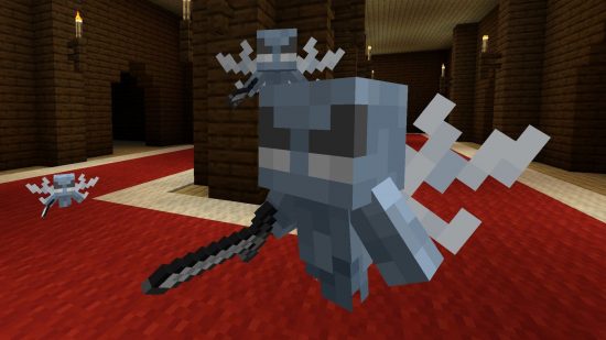 Minecraft mob Vex gets a new look in the weekly snapshot. This image shows the grey variant of the vex.