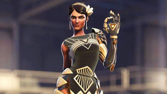 Overwatch 2 - new Symmetra legendary skin Art Deco, a stylish black and gold dress