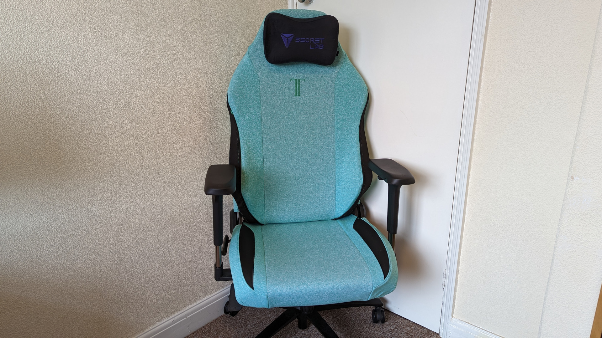 A Secretlab Titan Evo 2022 series with a Secretlab Chair Skin applied to it