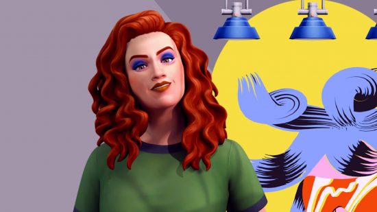 Sims 4 pack lets you turn your house into an absolute disgrace: A red-haired Sim stands in their walk-in wardrobe