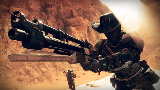 Destiny 2 API outage shows how much players depend on third-party apps: An image of a character traversing Spire of the Watcher on Mars.