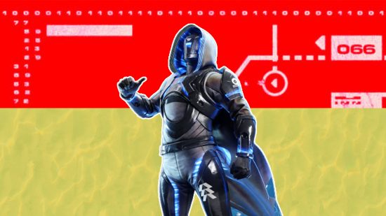 Destiny 2 community event emblem has a secret message: An image of a proud Guardian in front of Destiny 2's Parts of a Whole emblem, which is red and contains a listing of binary code in white.