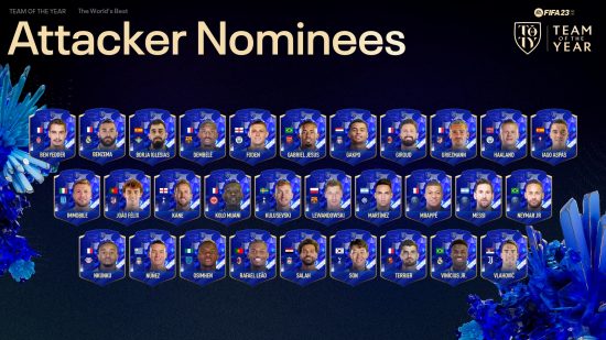 Nominados de atacantes de la FIFA 23 Toty