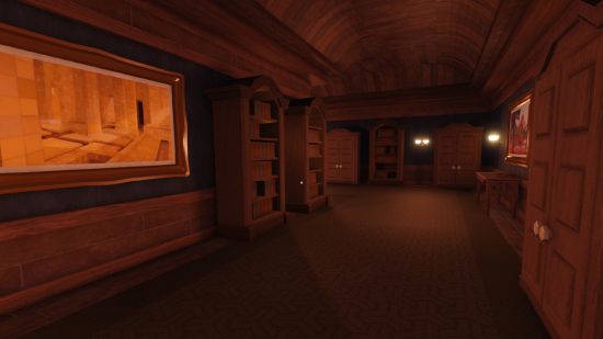 Roblox Adobe integration is a major move toward an immersive metaverse: A glimpse of the eerie environment in Doors.