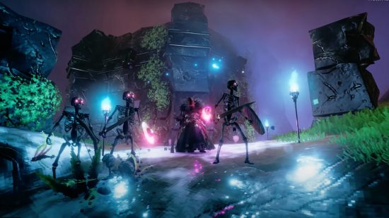 Valheim Mistlands release date, enemies, crafting, and more: An image from in front of a Mistlands dungeon.