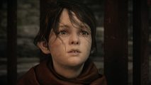 A Plague Tale Requiem composer on making music worthy of the Macula: A little boy with brown hair strewn across his face looks up with concern
