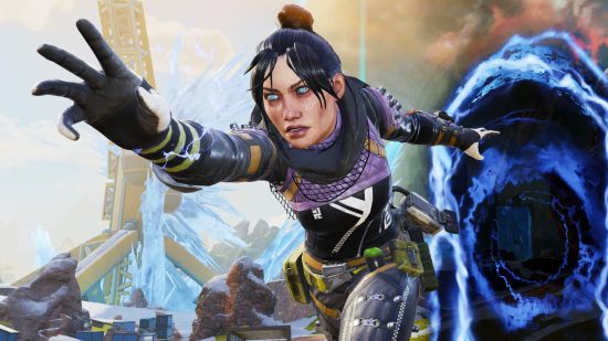 Apex Legends and Destiny 2 are the most profitable free Steam games. A hero from FPS game Apex Legends exits a glowing blue portal