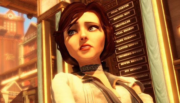 BioShock 4 is being written by the person behind Far Cry 5. Elizabeth from BioShock Infinite wears a pensive expression