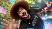Fortnite event has Mr Beast challengers competing for $1,000,000. This image shows the MrBeast Fortnite skin.