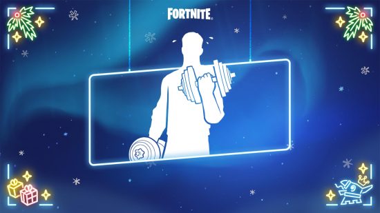 Get Fortnite items for free during Winterfest 2022. This image shows the Curling Iron Emote.
