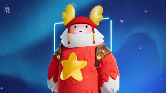 Get Fortnite items for free during Winterfest 2022. This image shows a Santa Claus-themed skin.