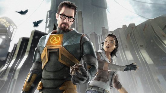 Half-Life 2's Gordon Freeman and Alyx Vance side-by-side
