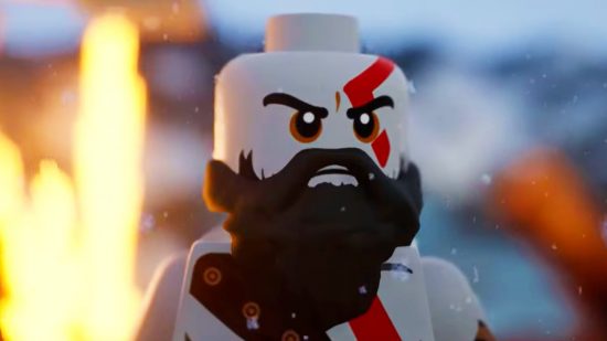 Lego God of War Ragnarok is free, out now, lets you press F to “BOY”. Kratos from God of War in Lego form, with a beard and red face paint