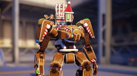 Overwatch 2 season 2: The Gingerbread Bastion skin that's available to purchase for one coin over the course of the Winter Wonderland seasonal event, which coincides with the second season of Overwatch 2.