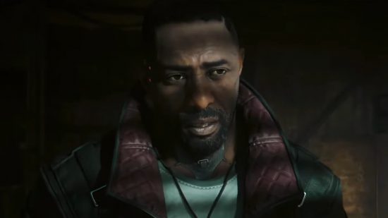 C'est ce que j'appelle l'actualité des jeux PC 2022 : un homme noir se tient dans l'ombre en regardant par la fenêtre, capture de mouvement de l'acteur Idris Elba