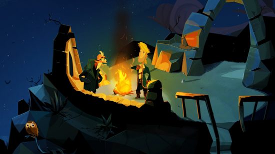 Return to Monkey Island sees Guybrush and Boybrush reminiscing around a campfire