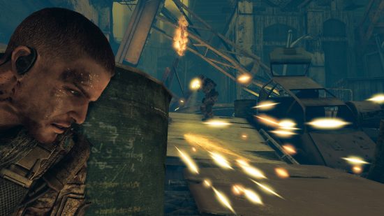 Games like Red Dead 2 struggle to tell stories – Die Hard proves why. A soldier hides behind cover looking distressed in Spec Ops The Line