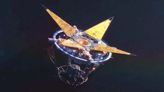 Tanggal rilis Starfield: stasiun ruang angkasa dengan panel emas, menangkap energi dari matahari
