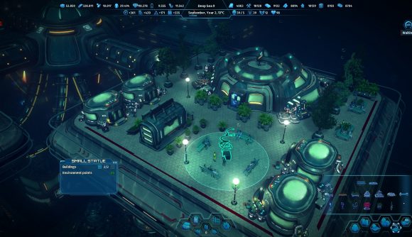 Aquatico image - a player places buildings
