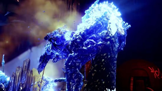 Best Destiny 2 Titan Stasis builds for PvP and PvE: A Titan Behemoth shows off its Super ability.
