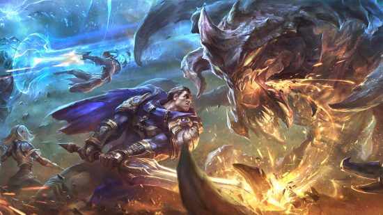 League of Legends Mystery Champion: Garen, Lux und Lucian kämpfen gegen die Kräfte der Dunkelheit, einschließlich Cho'gath