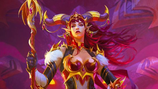 Activision is refusing to acknowledge unions again. A fantasy warrior with golden armour and red hair in World of Warcraft