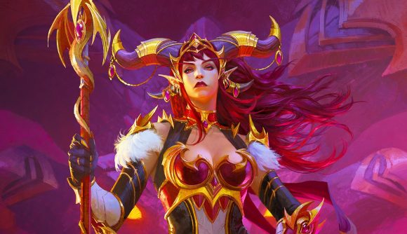 Activision is refusing to acknowledge unions again. A fantasy warrior with golden armour and red hair in World of Warcraft