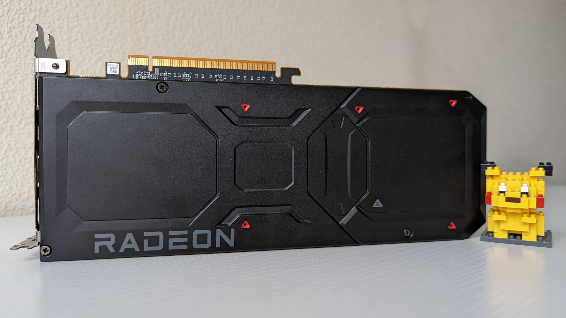 The backplate of the AMD Radeon RX 7900 XT