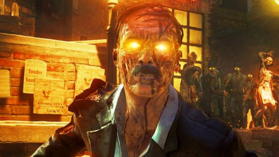 Ny Call of Duty Zombies kan komme, men ikke for moderne krigføring 2. En zombie med gule glødende øyne fra Call of Duty Black Ops 3
