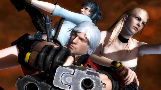 Capcom Steam sale - Dante, Lady, and Trish from Devil May Cry posing