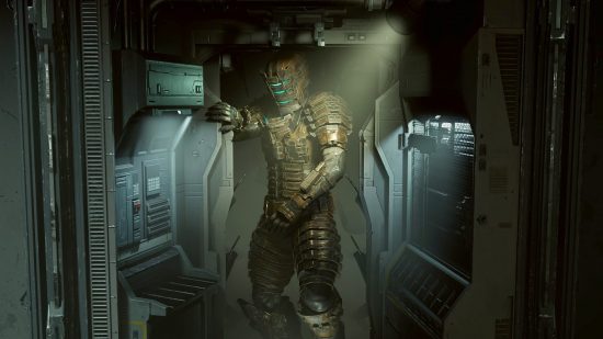 Dead Space Remake ending: Isaac standing in doorway