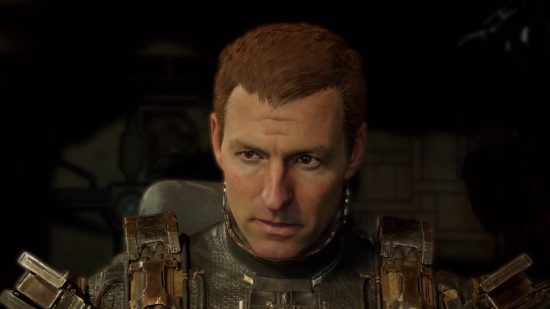 Dead Space Remake launch trailer leak: Isaac Clarke is shown close-up, without his helmet - he is clean shaven and has a crew cut hairstyle that has grown out a bit
