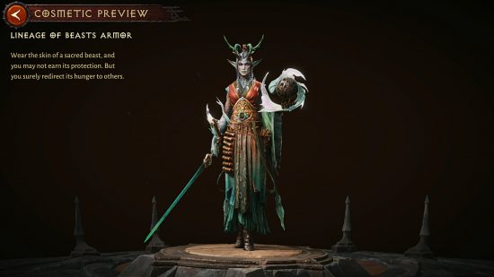 Diablo Immortal update - 'Lineage of Beasts' cosmetic armour set
